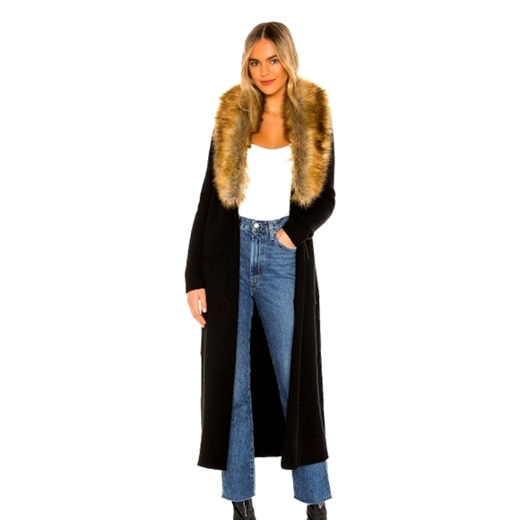 GIVENCHY unlabeled Neiman Marcus Mongolian cashmere fur collar raccoon vintage - Picture 3 of 17